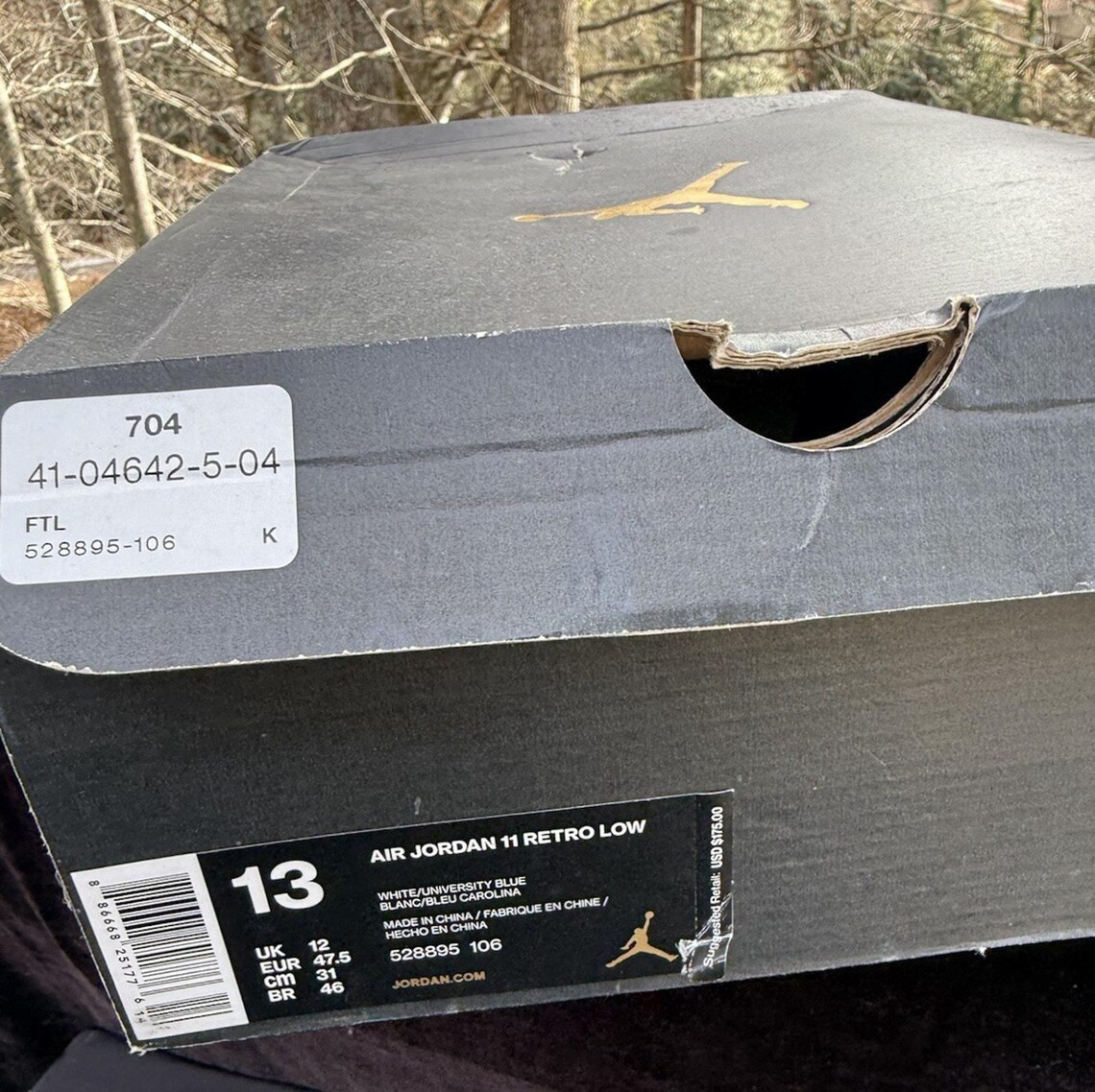 Air Jordan 13 Retro Low 'UNC' Men's Size 11 BRAND New Sneakers 528895-106 NIB!, foto 3 di 5