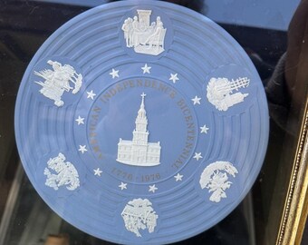 額入りウェッジウッド アメリカ独立200周年記念コレクターズプレート3