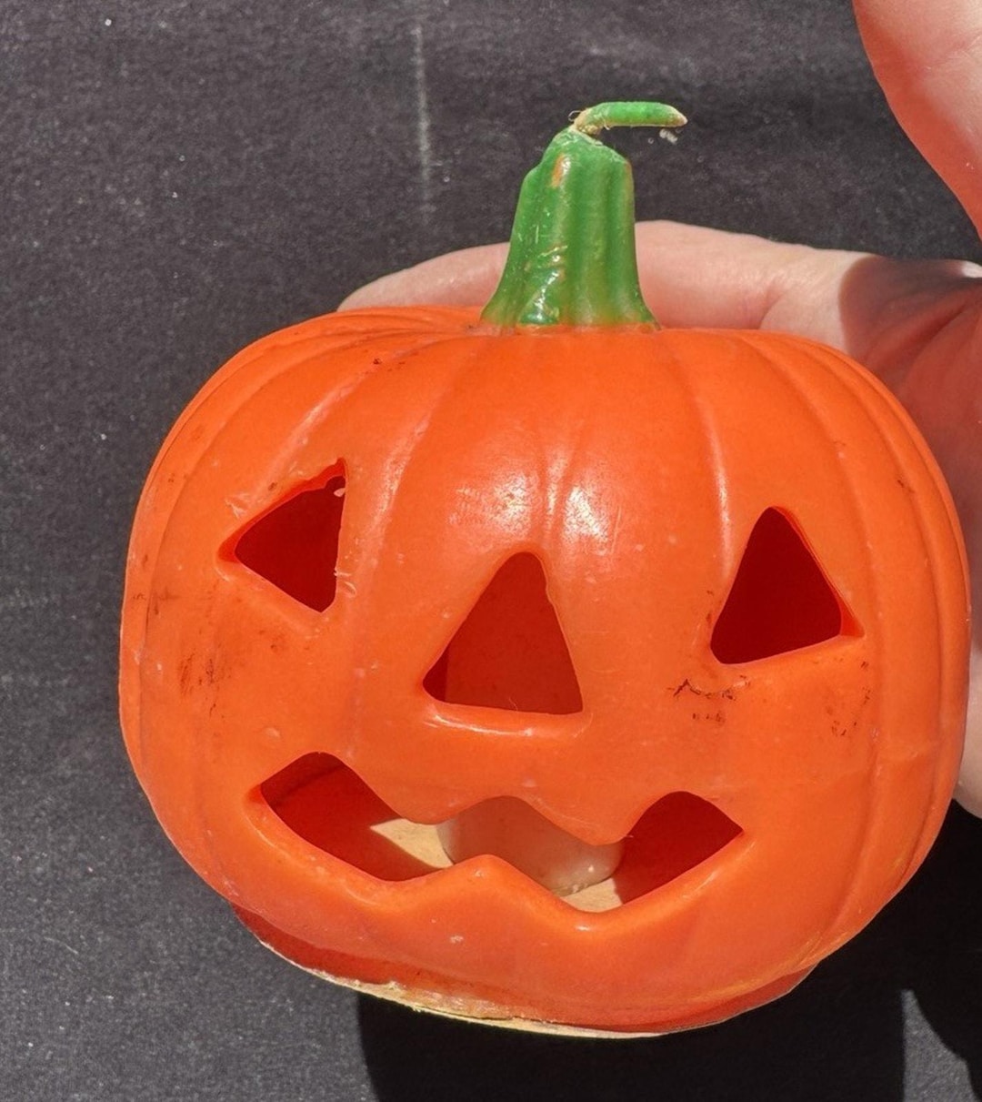Vintage Halloween Pumpkin Jack O Lantern Candle Gurley Label Unused ...
