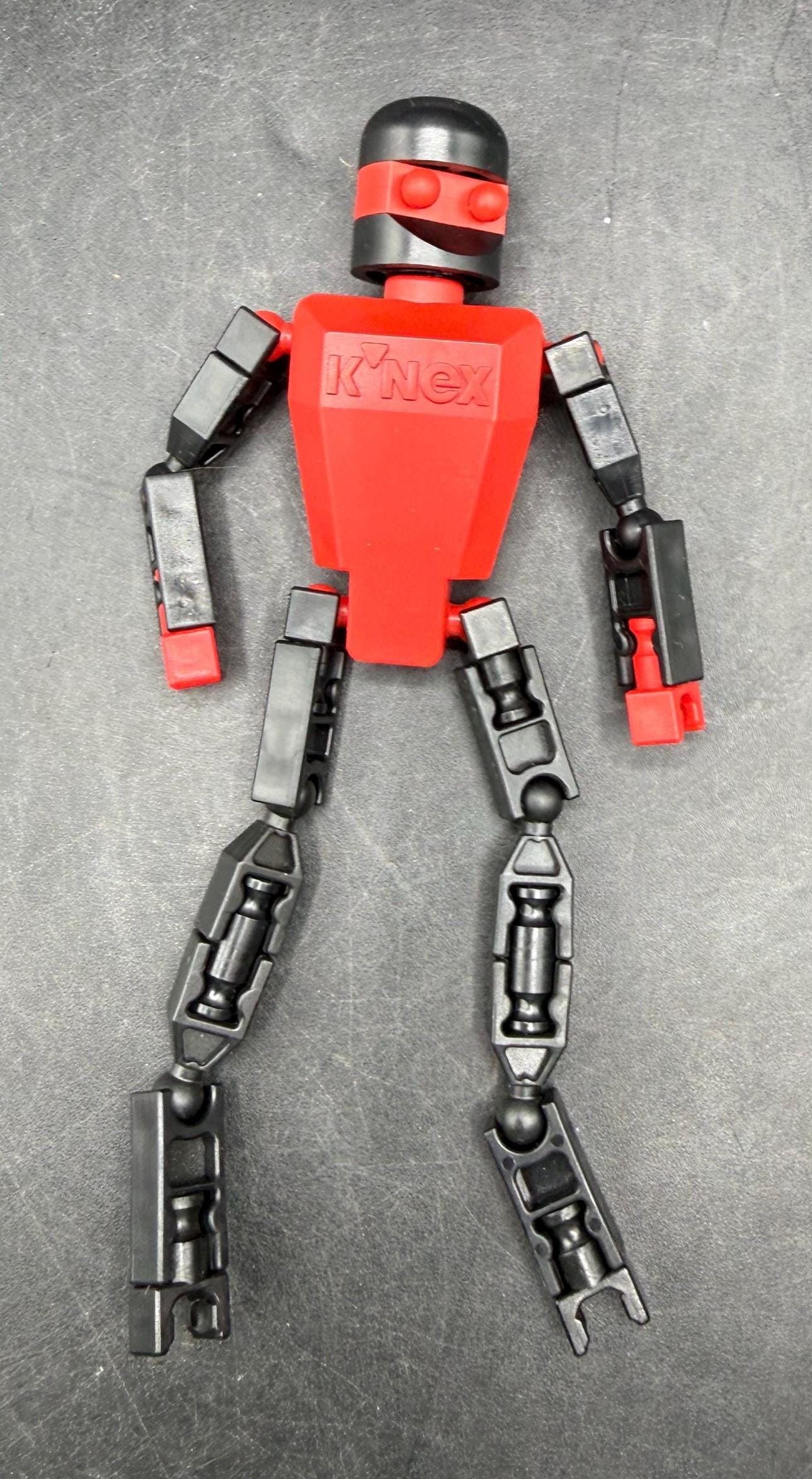 K'nex RED ROBOT Action Figure Men People Knex Replacement Part