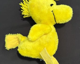 Raro muñeco de peluche vintage de SNOOPY Peanuts WOODSTOCK de 1972, Yellow Bird
