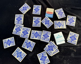 Vintage Matchbook Matches Thank You Call Again Blue Vintage Nice! -6E