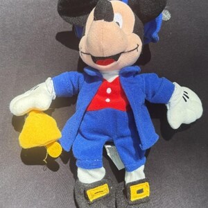 Vtg 1999 Disney Mickey Mouse As PAUL REVERE Americana America 9" pluche figuur afbeelding 4