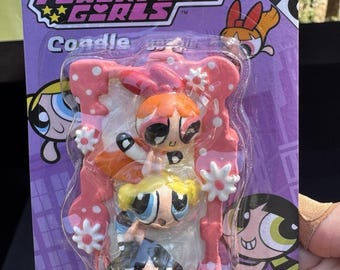 Vintage Cartoon Network Brand New Wilton The Powerpuff Girls Candle #2811-9902