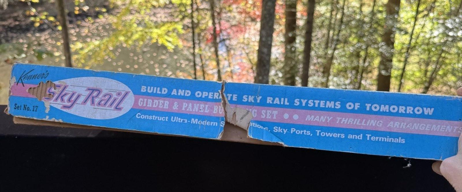 Vintage 1963 EMPTY BOX Only Kenner Sky Rail Girder Panel Toy Set  display picture 1
