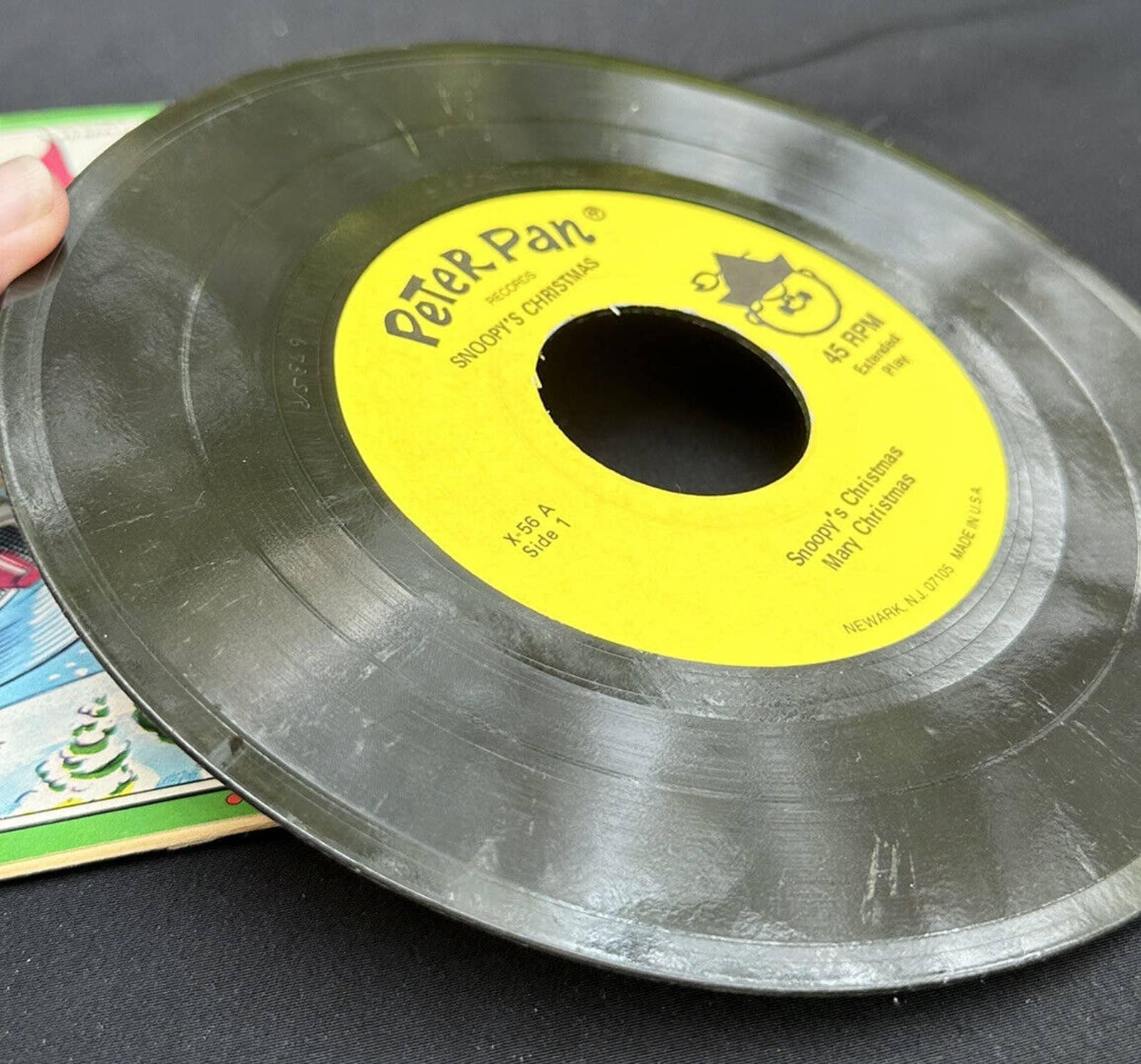 Peter Rabbit 45 Rpm Record Snoopy's Christmas EP Record Peter Pan Records 45 RPM 4 Songs George ...