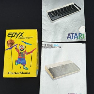 Epyx Plattermania Box Handbücher Nur Atari Home Computer Handbücher 600 & 800 -A86