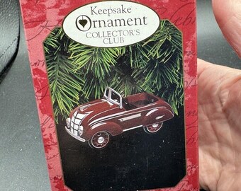 Adorno en 3D para club de autos infantiles de Murray, nuevo modelo 1997 de Steelcraft Airflow de Hallmark 1937