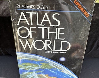 ATLAS Der WELT Reader's Digest Rand McNally Maps 1987 HK Topographic -Bk27