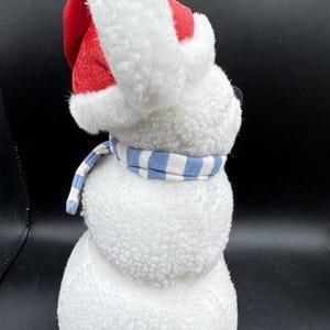 2001 Rare Disney Store Mickey Mouse Snowman Plush 12" Christmas Santa Hat image 2