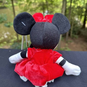 1990s Disney Store “December” Blue Topaz Birthstone Minnie Mouse 8” Bean Plush image 3