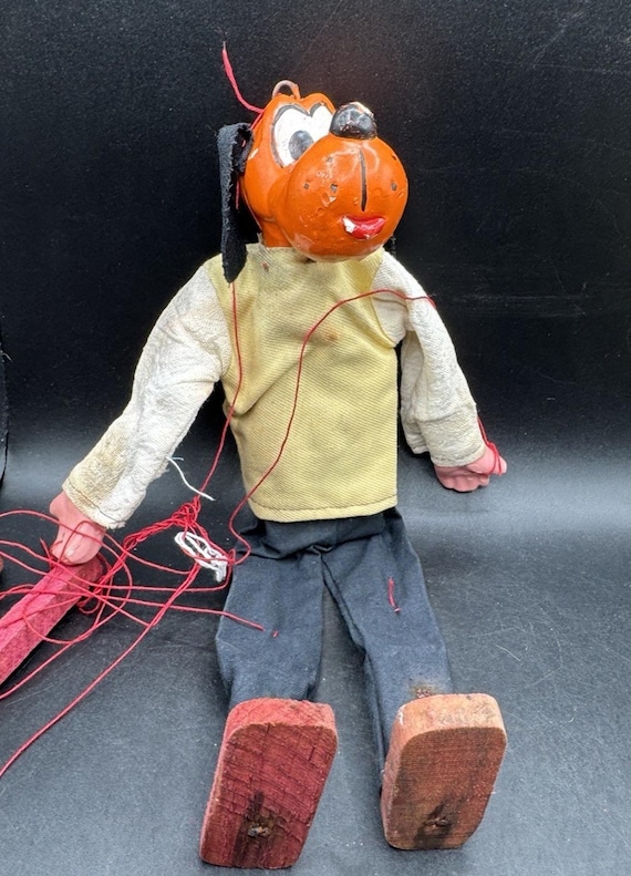 Rare 1930s Vintage Marionette Disney Pluto Puppet Collectible 