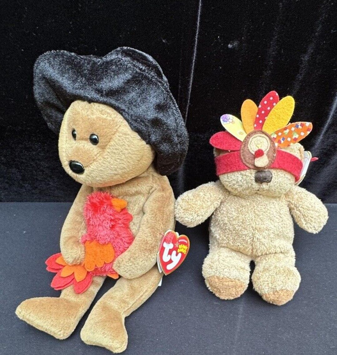 Ty Little 2 Vintage TY LITTLE Bear & Plymouth Bear Mint With Tags Beanie Babies ...