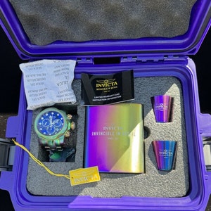 Invicta 26334 Men's Grand Diver Auto Abalone Purple Dial Iridescent Watch Set image 1