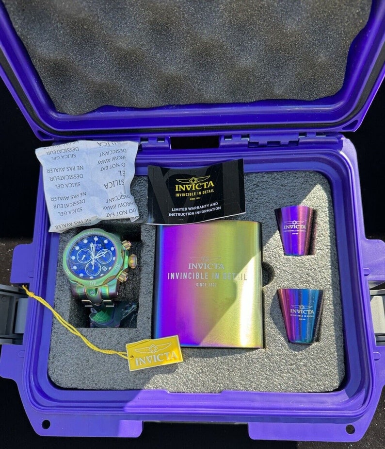 Invicta 26334 Men's Grand Diver Auto Abalone Purple Dial Iridescent Watch Set image 1
