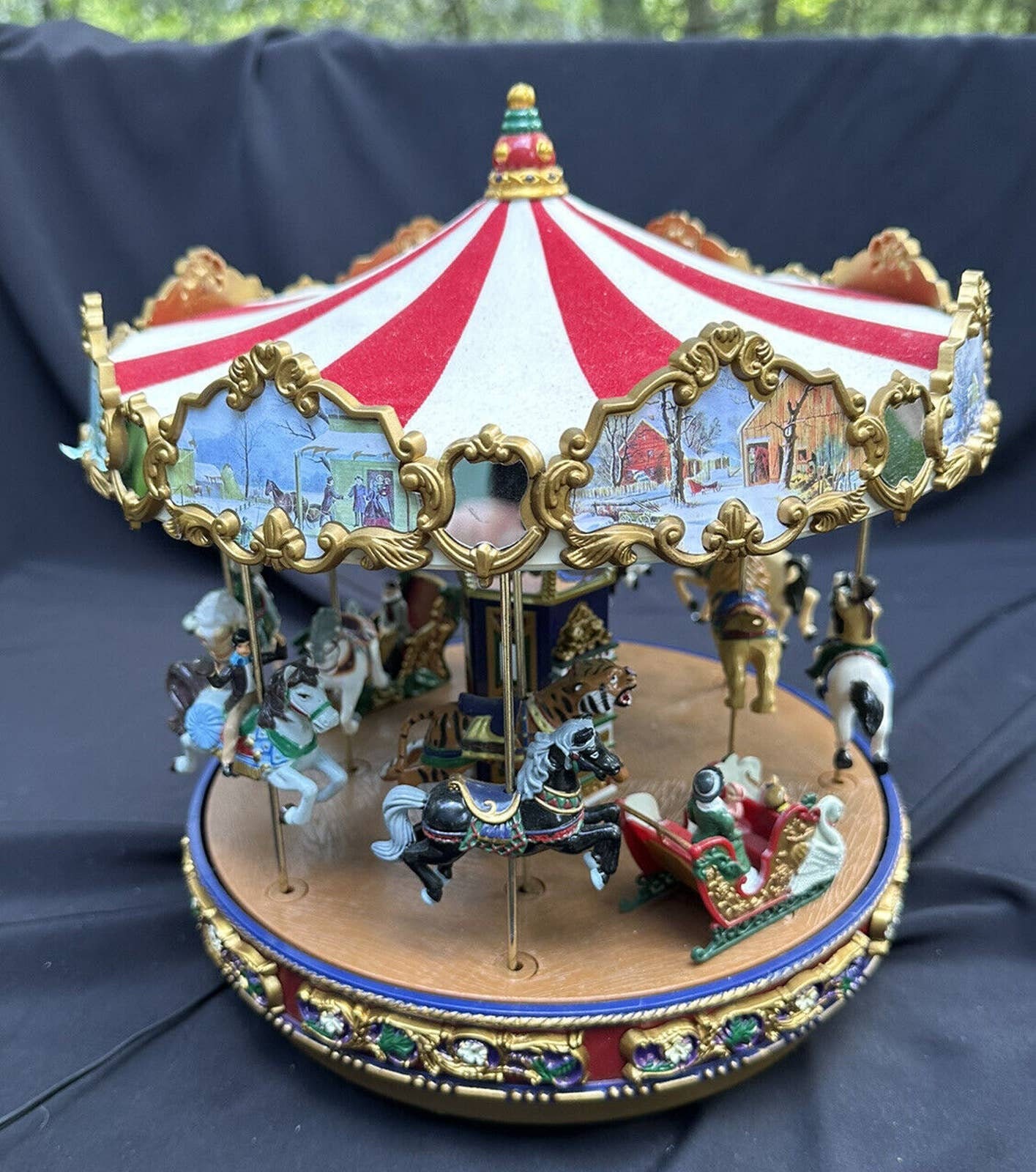Vintage Mr Christmas Gold Label Collection the Carousel Many