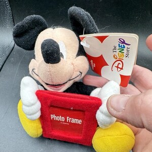 Disney Store Mickey Mouse Vintage Plush Toy Picture Frame New With Tags NWT! image 4
