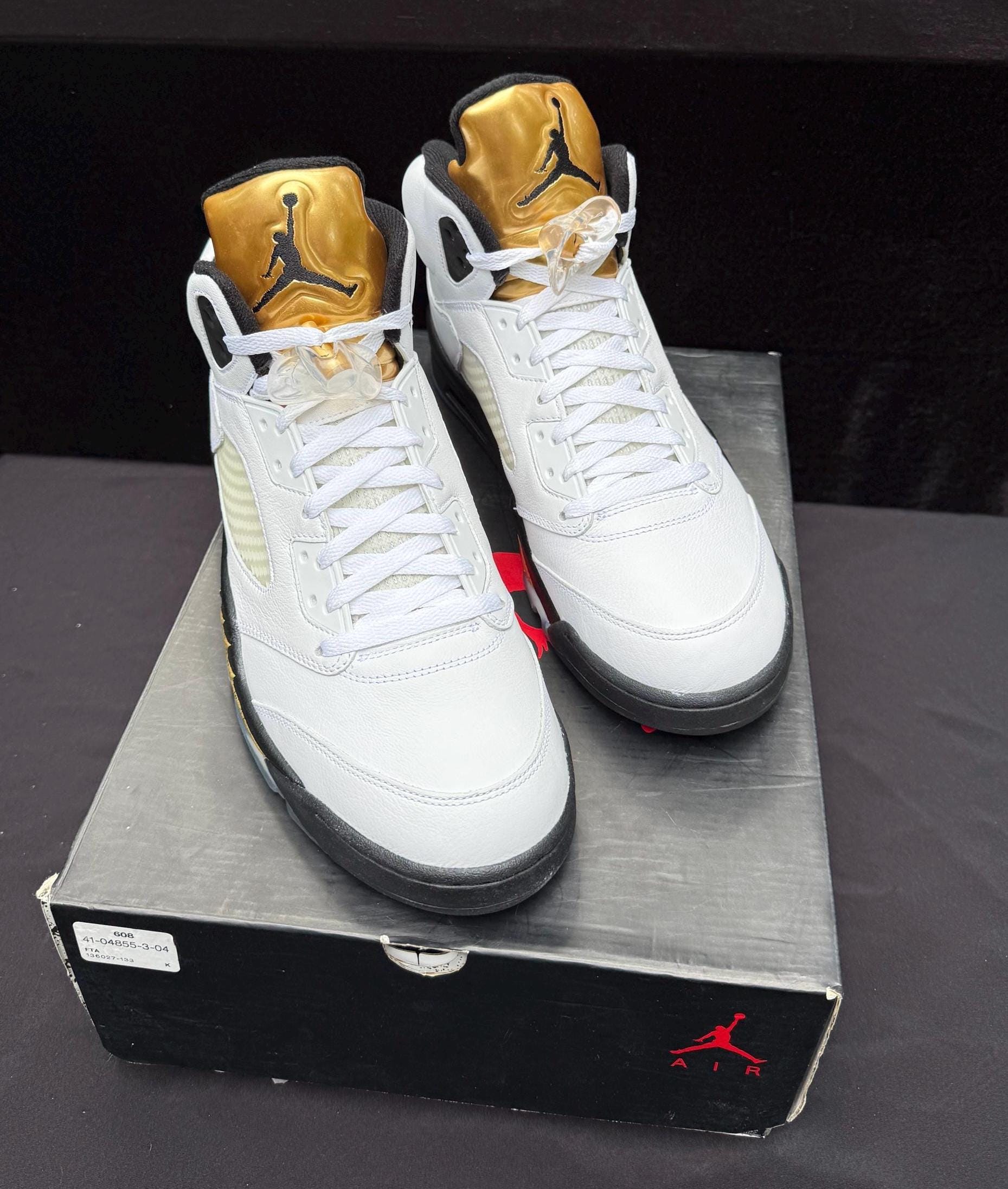 Nike Air Jordan 5 Retro Olympic Gold White Black Shoes Mens 11 136027-133 Jordan 5 Retro [Olympic] — PURE main image 4