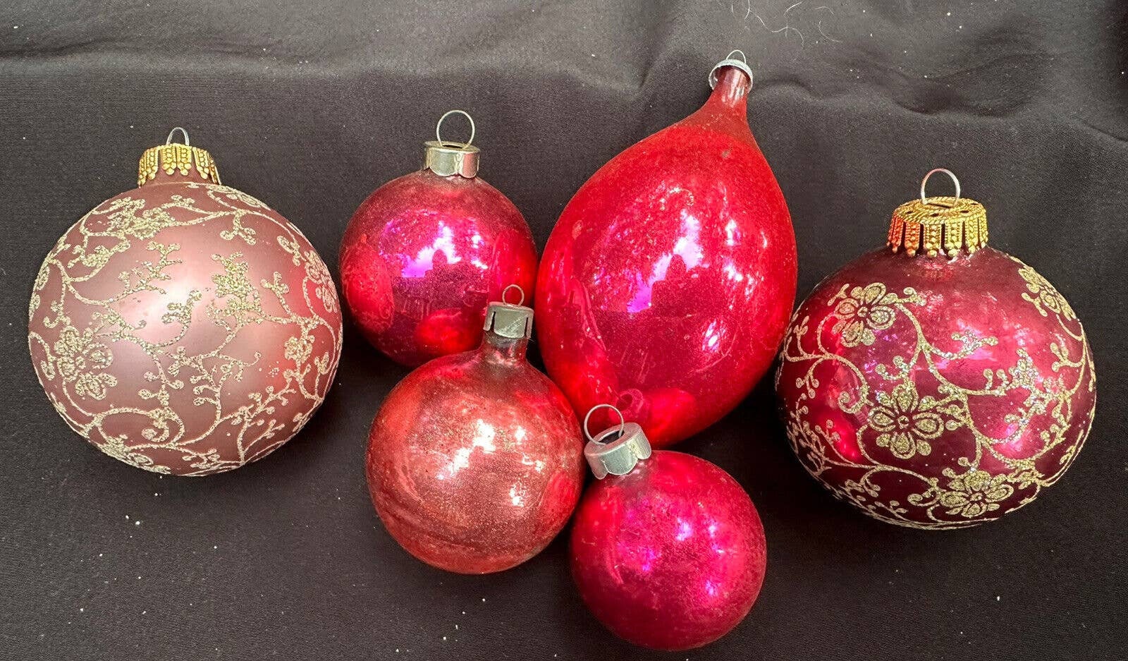 クリスマスオーナーメント(海外製品) ヴィンテージ 6個セット ヴィンテージ クリスマスツリー オーナメント