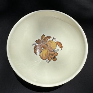 Rare 1950 MCM POPPYTRAIL by METLOX Golden Fruit Pattern 11 Fruit Bowl image 2