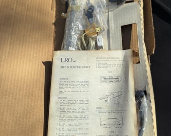 Vintage LRO Kunst Und Poster Leuchten Komplett Set Modell B Leuchtstoffbirne