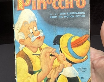 希少な1939年版ウォルト・ディズニー『ピノキオの物語』ポケット