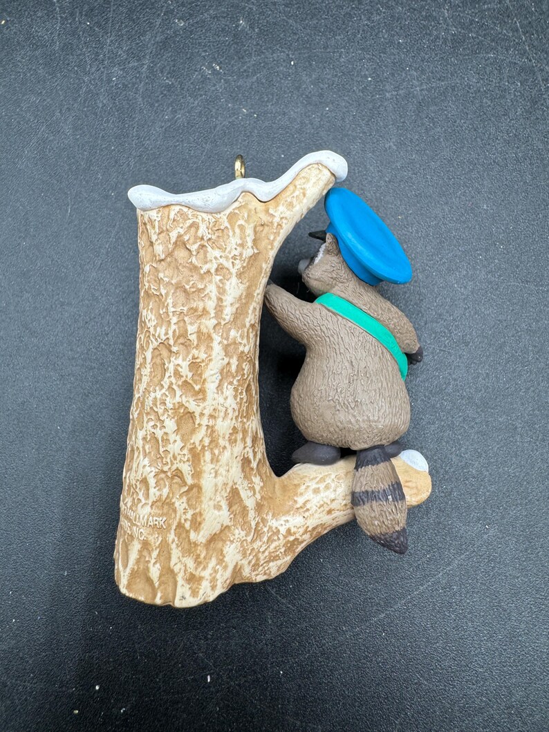 1989 Mail Call Hallmark Ornament Raccoon Postman Vintage Christmas ...