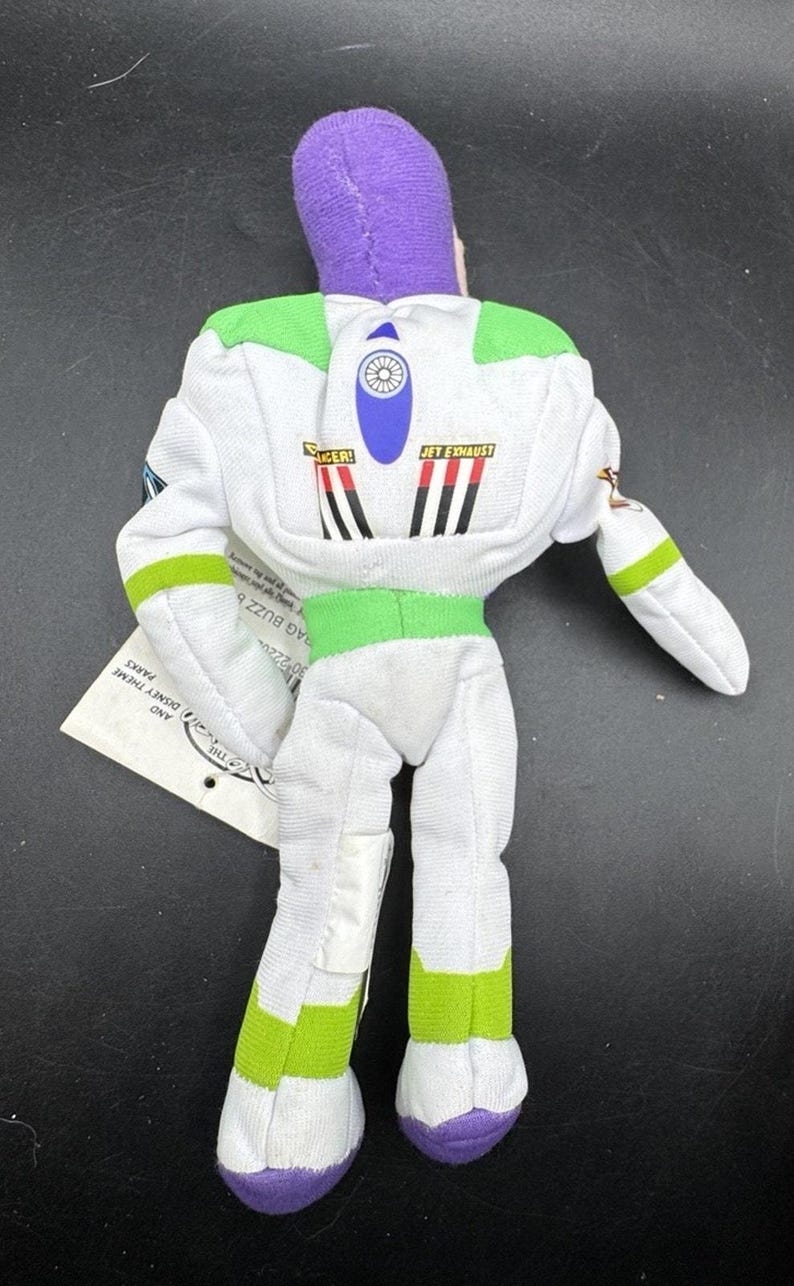 Brand New Disney Store Toy Story 1990’s Bean Bag Plush BUZZ LIGHTYEAR NWT! image 5