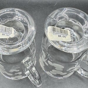 2 Vtg Disney Store Mrożone uszy Myszki Miki 5" kubek na cokole Libbey Glass NWT zdjęcie 9
