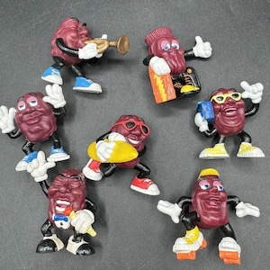 1980’s Applause California Raisins PVC Figure Lot Of 7 Nice! -1