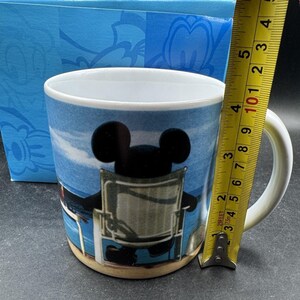New 1990’s Disney Jumbo MICKEY MOUSE Coffee Mug Beach Vacation Ocean In Box! NWT image 8