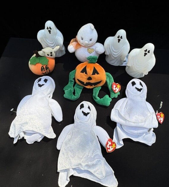 Vintage TY Beanie Baby Rare Stuffed Animal Lucky Style 4040 1985 In - Foto 9