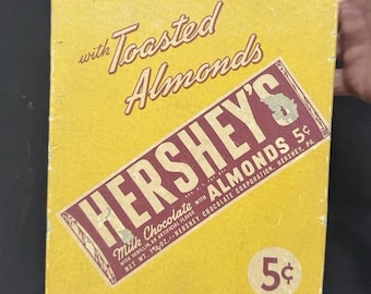 Caja vintage de barra de chocolate con leche HERSHEY'S de la Segunda Guerra Mundial