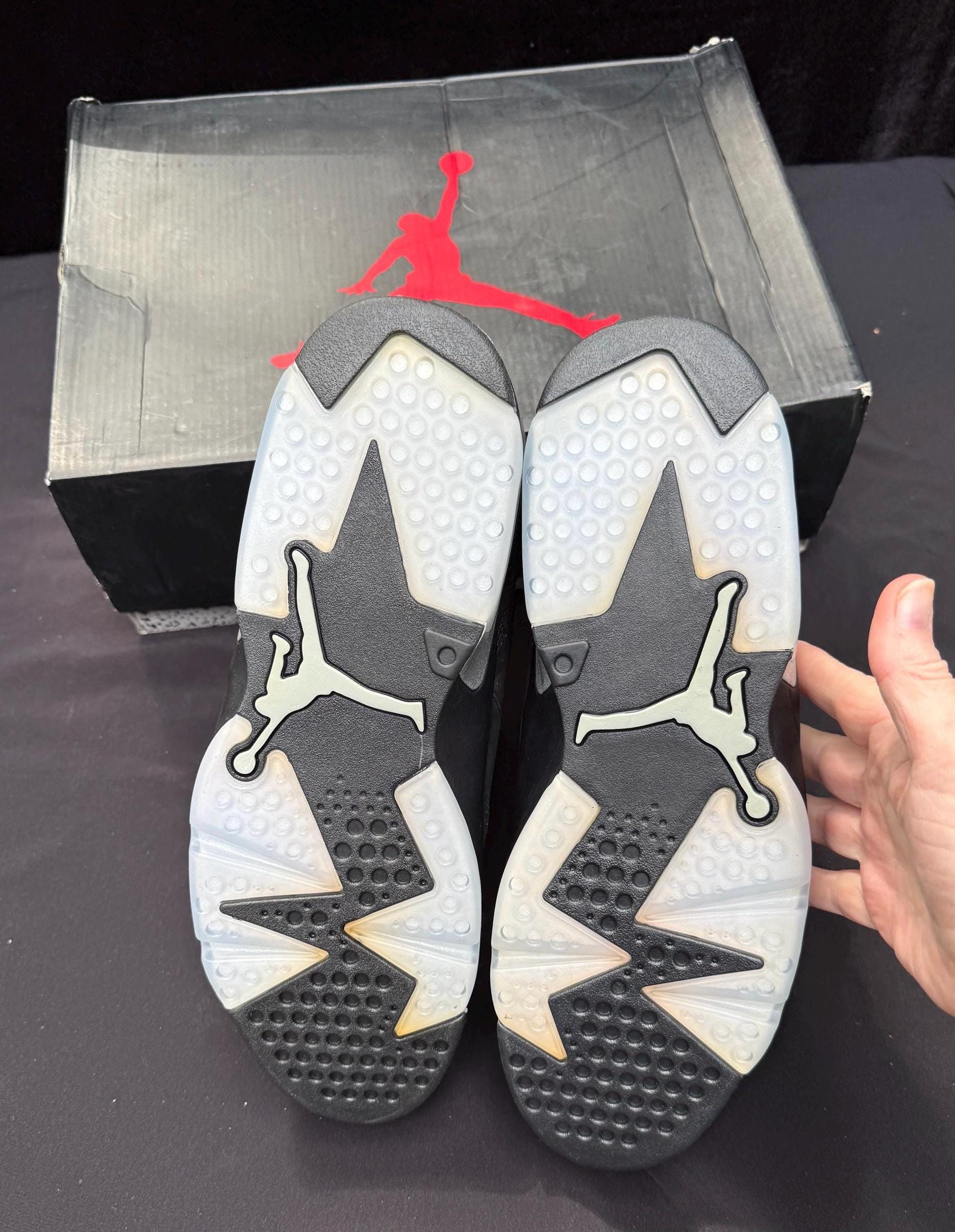 Rare AIR JORDAN VI 6 Low Retro Size 13 White and Black Brand 