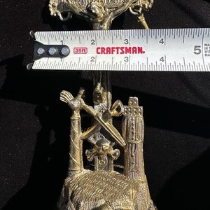 Antique Brass Arma Christi Memento Mori Crucifix Beautiful Easter Blessing A10 image 4