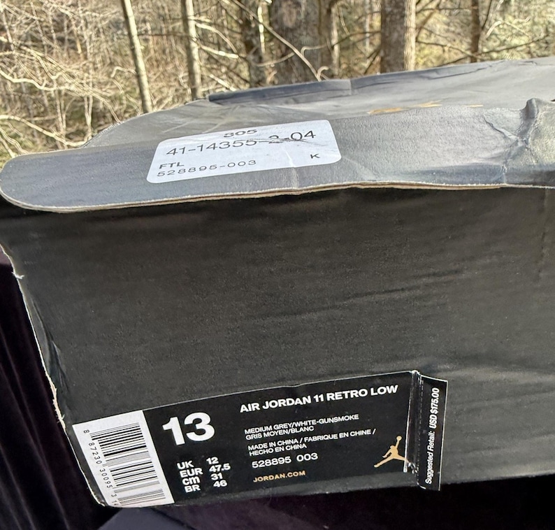 Nike Air Jordan 11 XI Low Cool Grey 528895-003 DS Rare Brand New OG Size 13 image 3