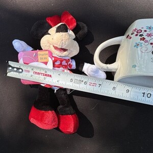 Disney Minnie Mouse Love Hearts Ceramic Coffee Mug & Plush Doll New! -C9 image 8