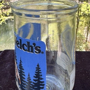 Rare série 4 de Welch's Jelly Jar en verre Espèces en voie de disparition Loup roux Sympa image 4