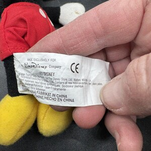 New 1990’s Disney Store Mickey Mouse Bean Bag 4” Keychain Mini Plush Clip NWT! image 5
