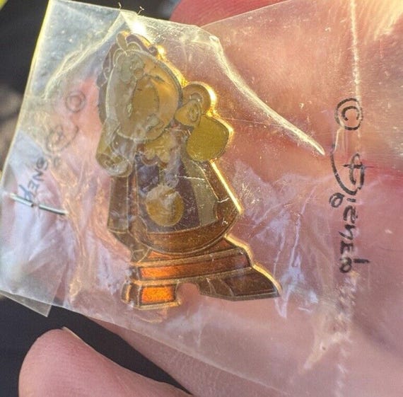 New 1990’s Disney Beauty and the Beast Pin Cogswo… - image 2