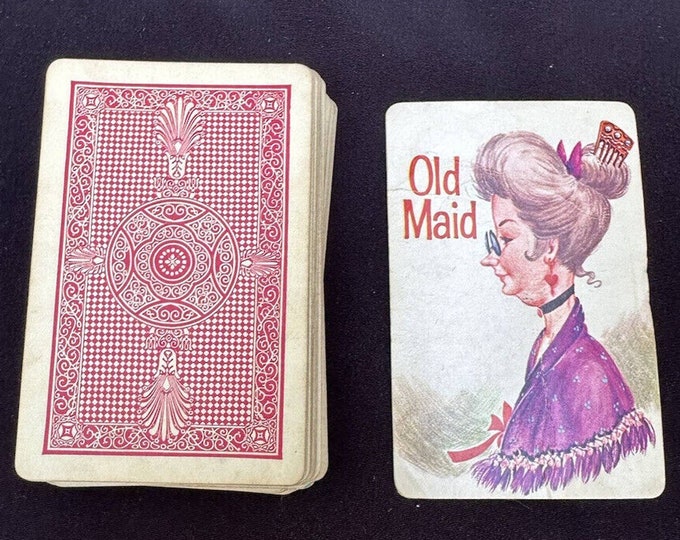 Vintage WHITMAN OLD MAID 1975 Card Game 42 Cards 4902 5Z Etsy