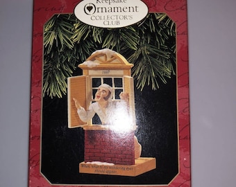 Signed 1997 HALLMARK Keepsake Ornament- Away To THE WINDOW. 3Z
