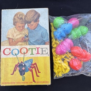 Vintage The Original Game of Cootie Box With Parts Incomplete Great Box!!