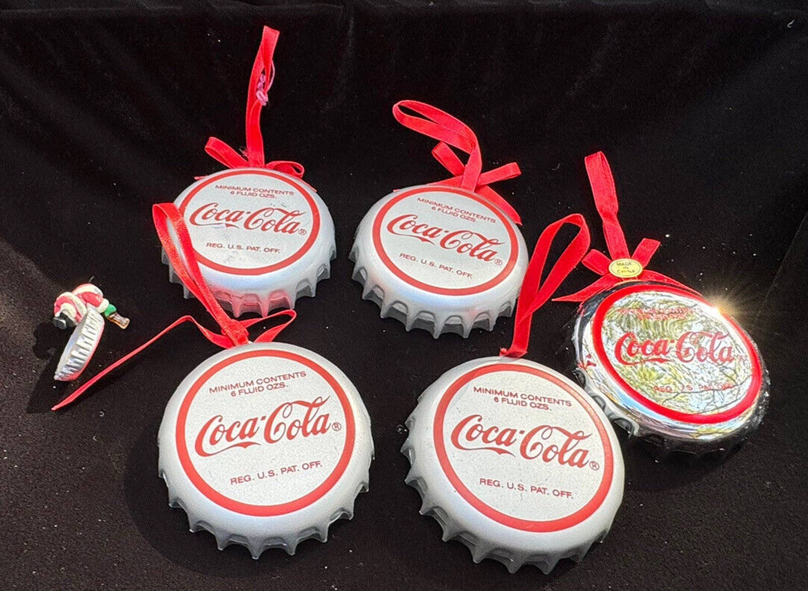 ヴィンテージ コカコーラ ボトルキャップ クリスマスオーナメント 6個
