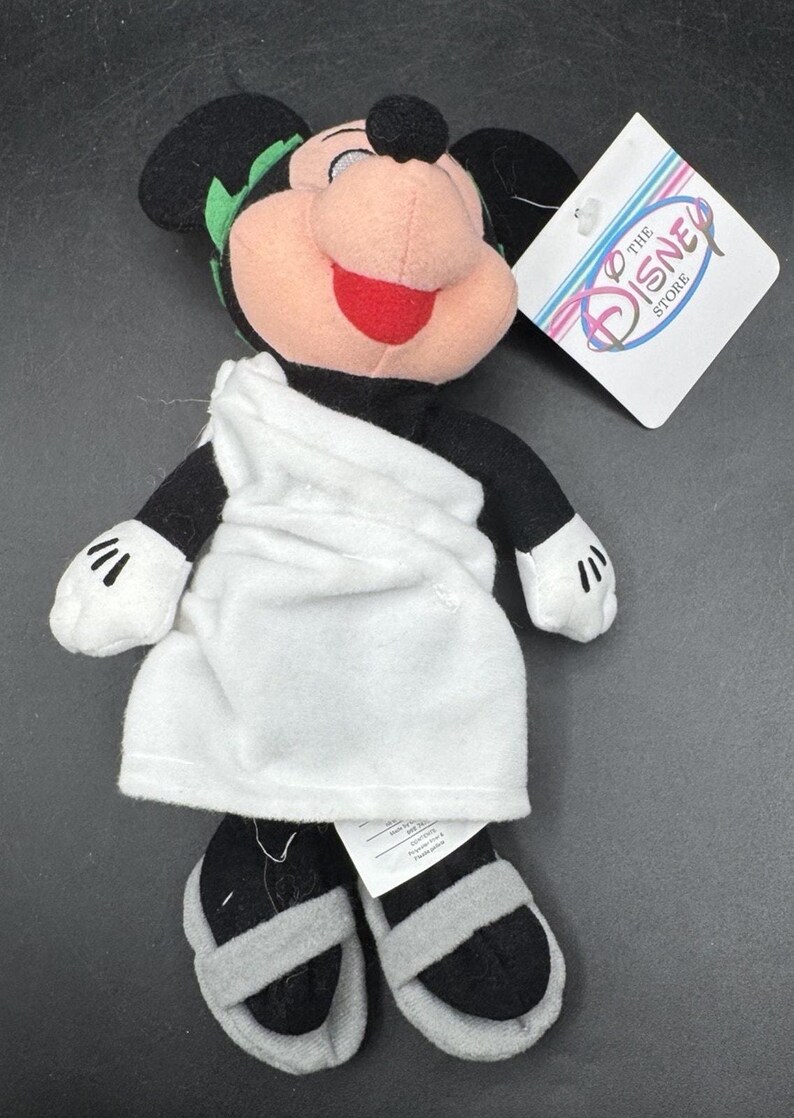VTG 1900’s Mickey Mouse Toga Sitzsack Plüsch Disney Store Stofftier Bild 2