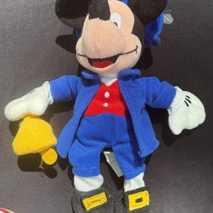 Vtg 1999 Disney Mickey Mouse As PAUL REVERE Americana America 9" pluche figuur afbeelding 3