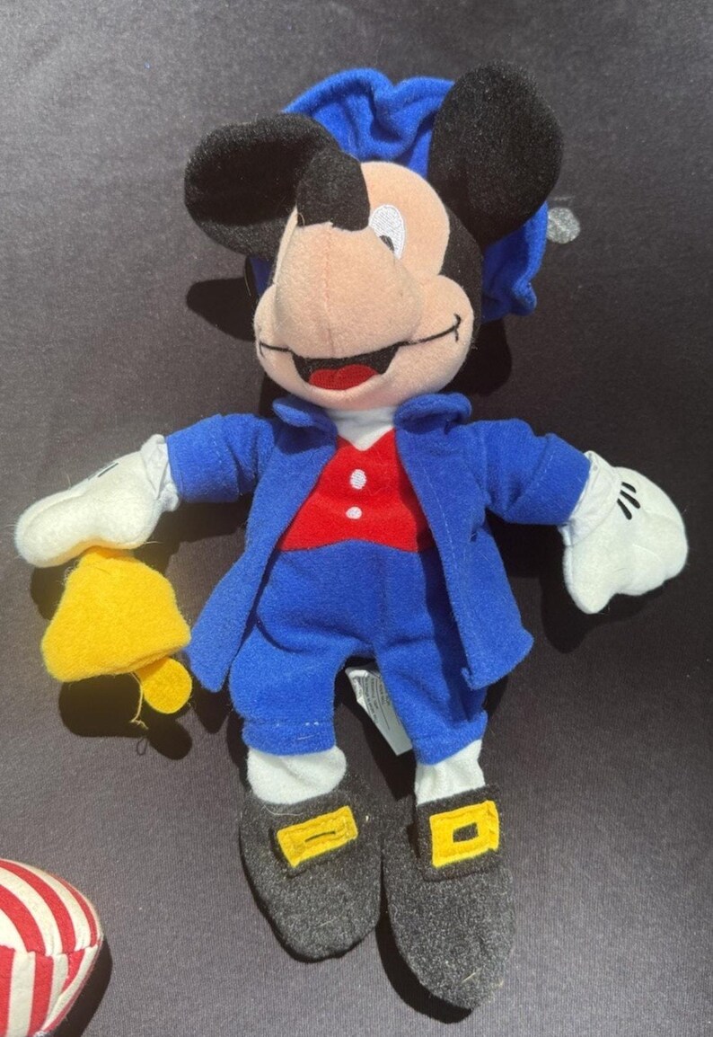 Vtg 1999 Disney Mickey Mouse As PAUL REVERE Americana America 9" pluche figuur afbeelding 3