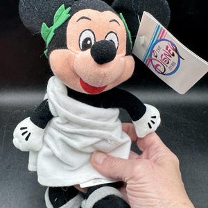 VTG 1900’s Mickey Mouse Toga Sitzsack Plüsch Disney Store Stofftier Bild 4