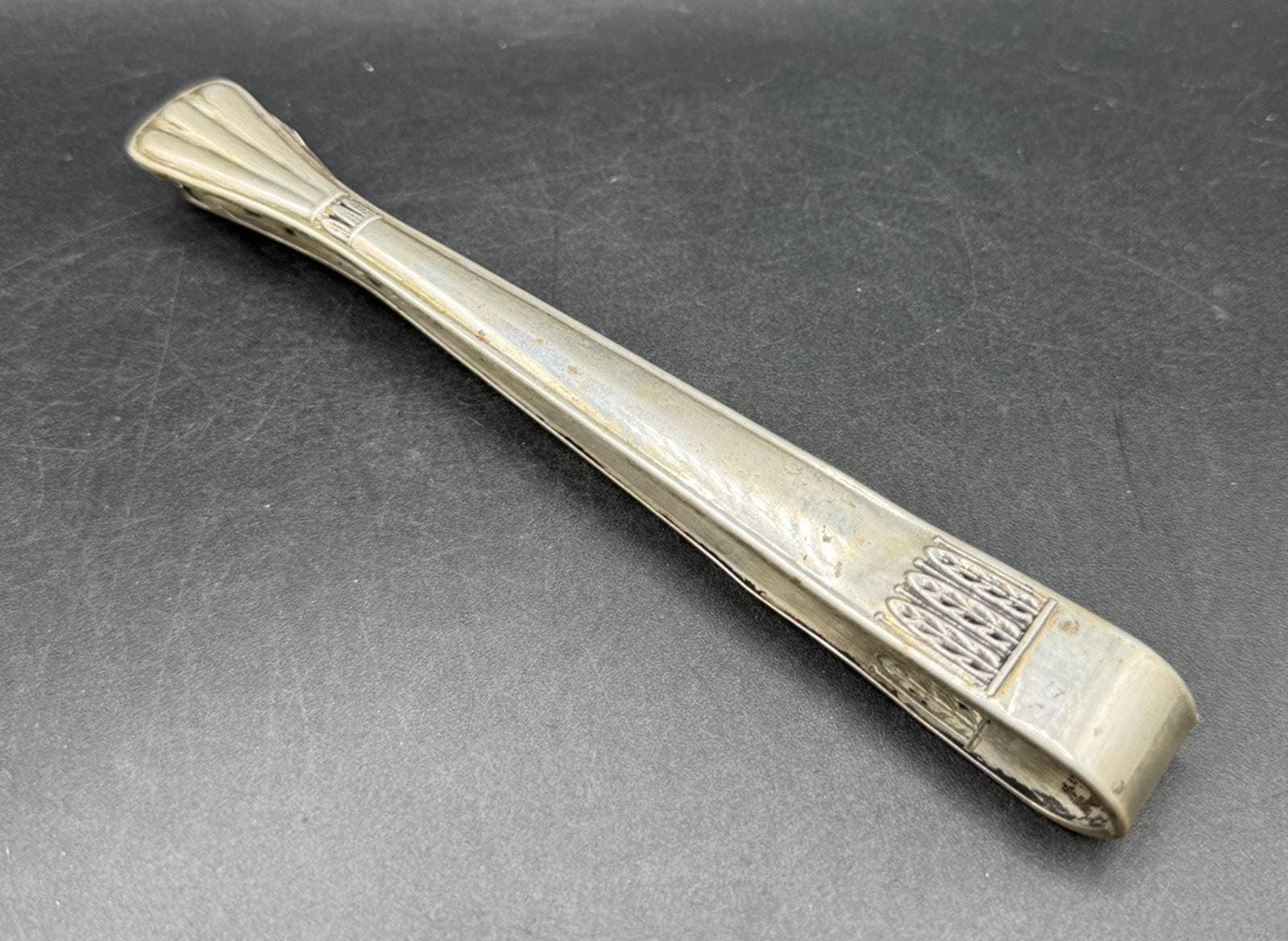 希少な 1918 年アンティーク ドイツ帝国製シュガートング シルバー