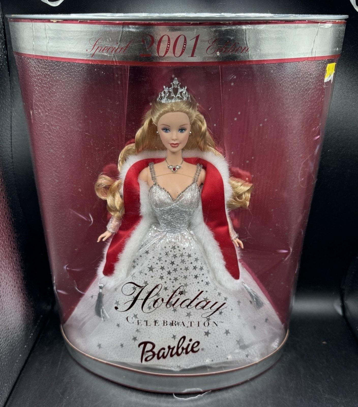 2001 Holiday Celebration Barbie Doll Special Edition Silver Gown
